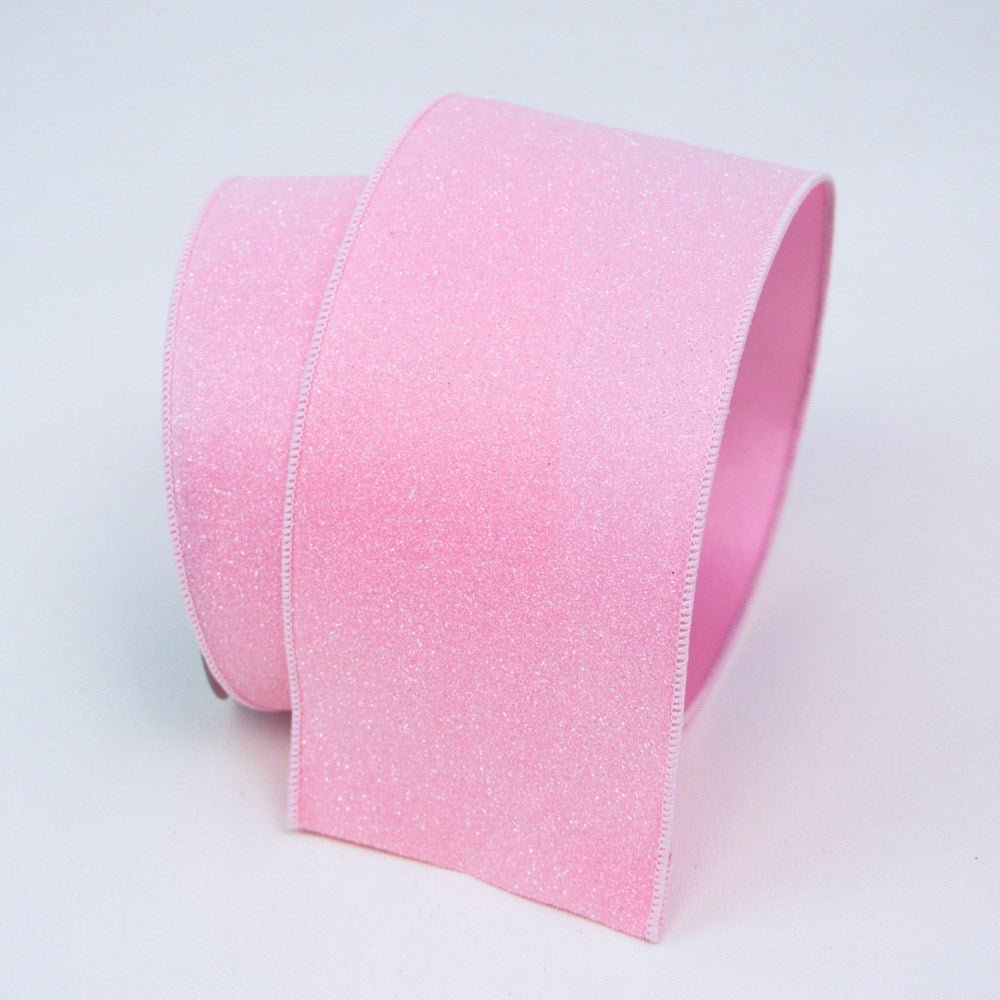 2.5" x 10 yds Light Pink Sugar Candy Ribbon - Holiday Warehouse