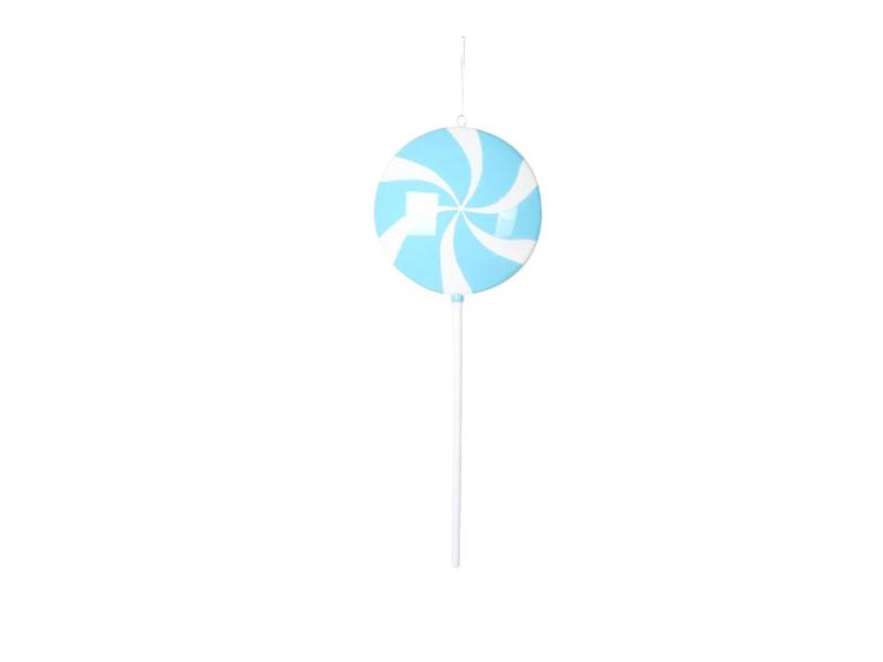 26" Baby Blue Flat Round Lollipop Ornament 4pc - Holiday Warehouse