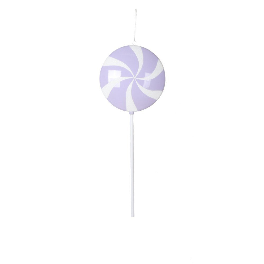 26" Lavender Flat Round Lollipop Ornament - Holiday Warehouse