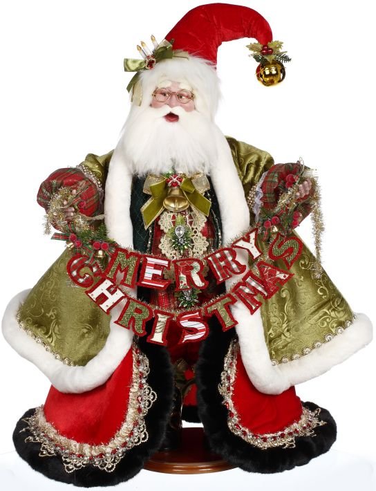 26.5" Merry Christmas Santa by Mark Roberts 2023 - Holiday Warehouse