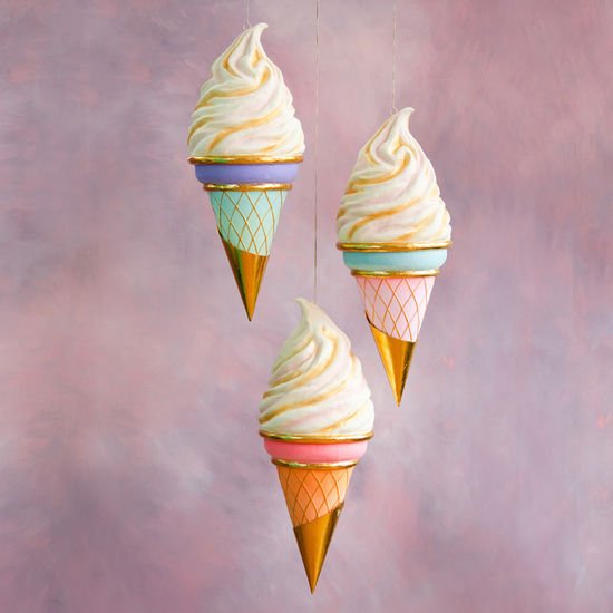 27" Ice Cream Cone Display Set of 3 - Holiday Warehouse