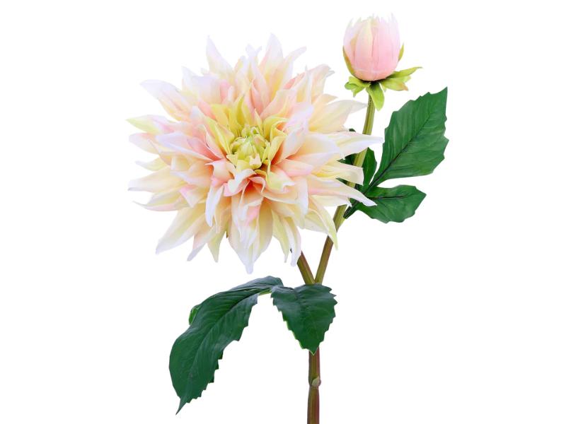 28" Champagne Natural Touch Dahlia Spray (12pc) - Holiday Warehouse