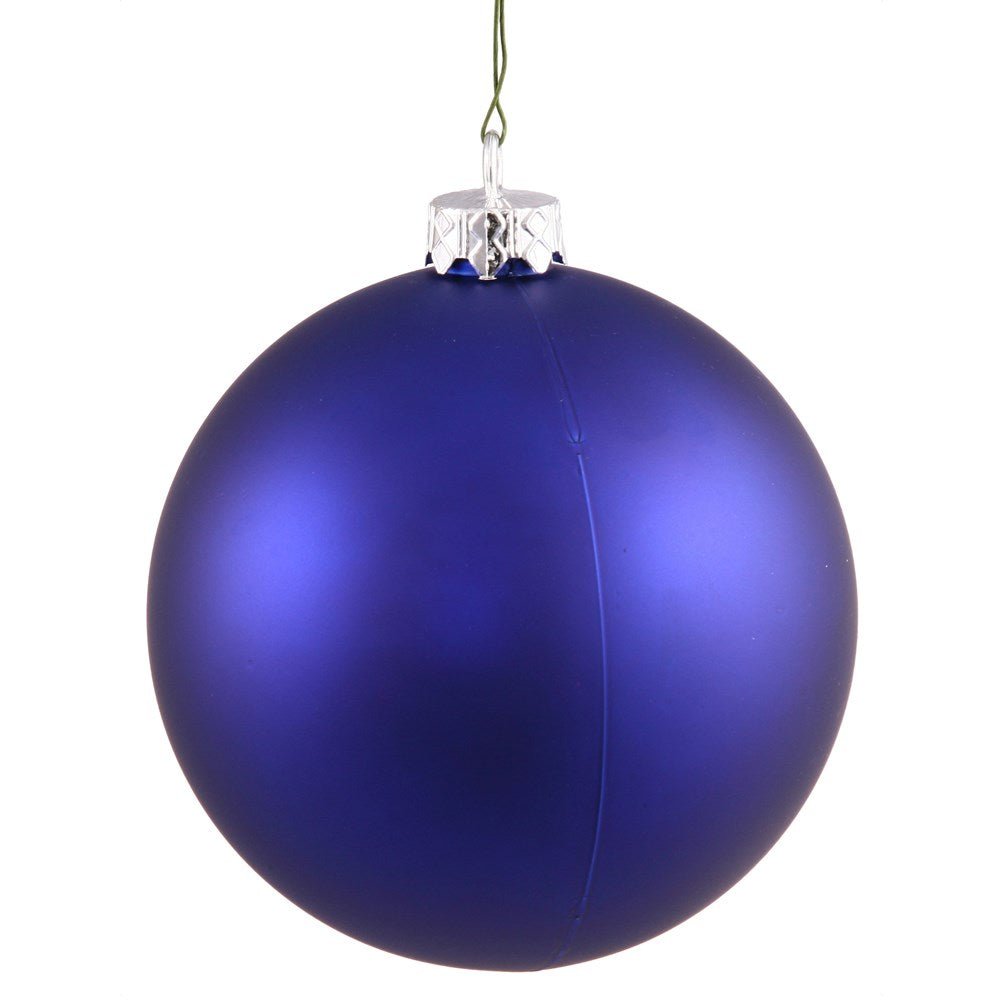 3" Colbalt Matte Ball Ornament 8pc - Holiday Warehouse