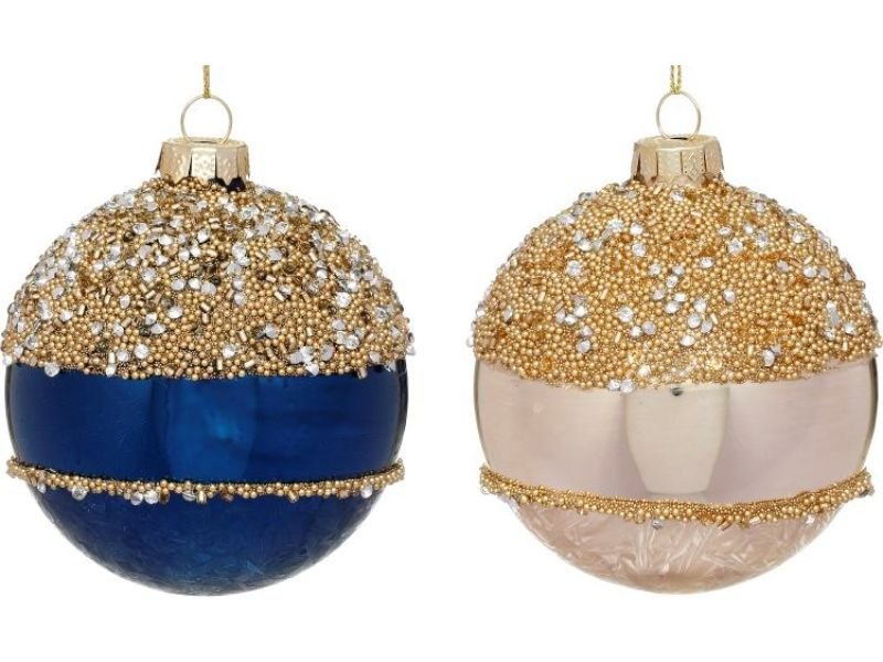 3" Jewel Ball Ornaments 4pcc - Holiday Warehouse