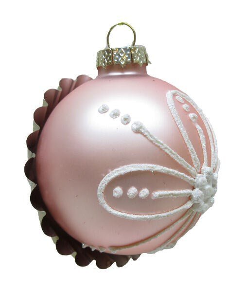 3" Pink Bon Bon Ornament 6pc - Holiday Warehouse
