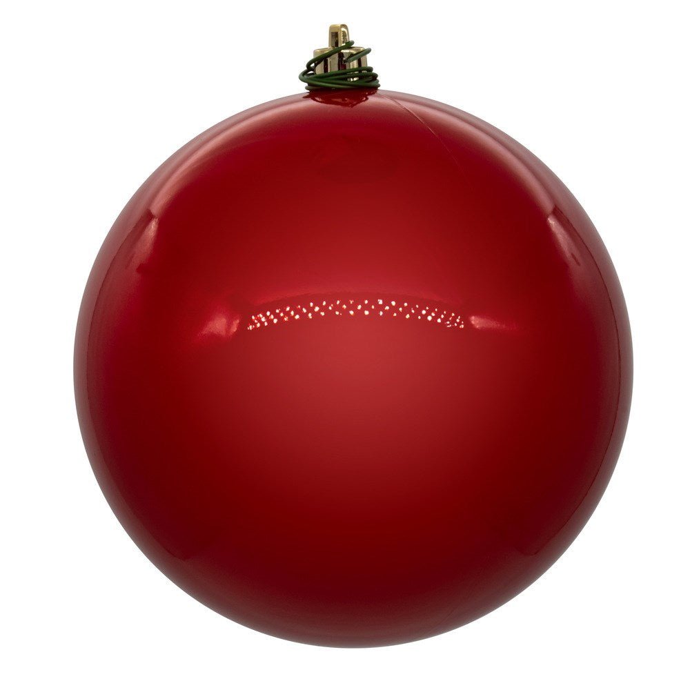 3" Red Pearl Ball Ornament 8pc - Holiday Warehouse