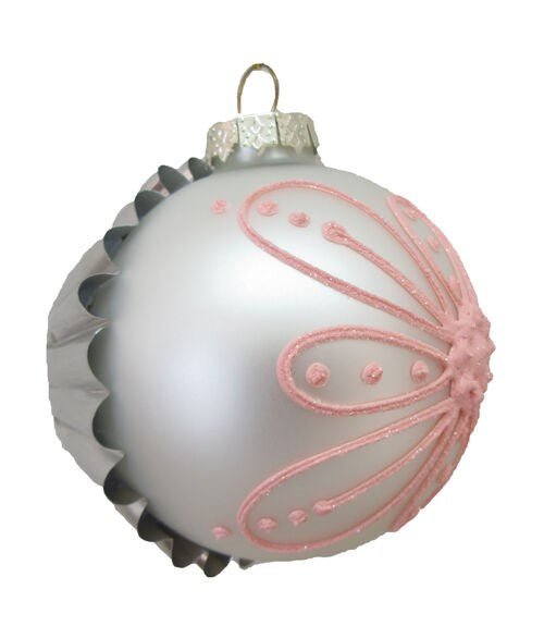 3" White Bon Bon Ornament - Holiday Warehouse