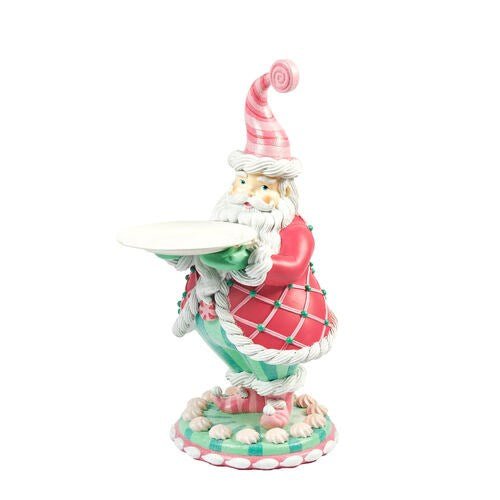 30" Candy Santa with Serving Plate - Holiday Warehouse
