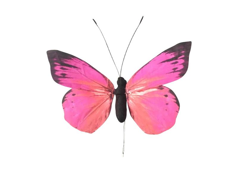 31.5" Fuchsia Butterfly 3pc - Holiday Warehouse