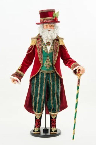 32" Twelve Days Ringmaster Santa Doll - Holiday Warehouse