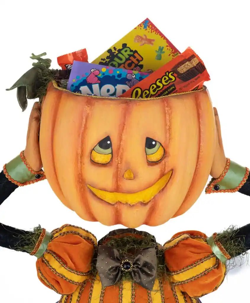 33" Percy Pumpkin Head Candy Bowl - Holiday Warehouse