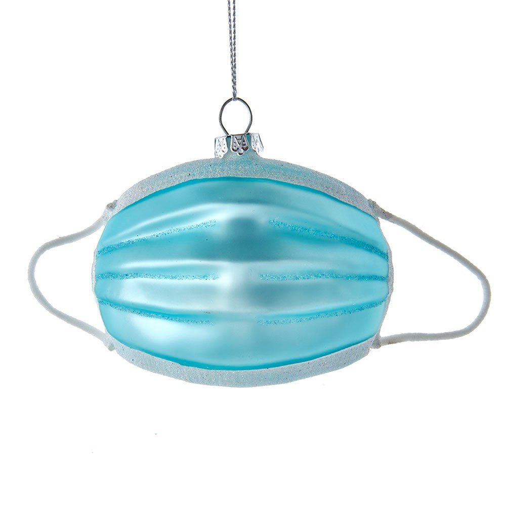 3.5" Glass Face Mask Ornament - Holiday Warehouse