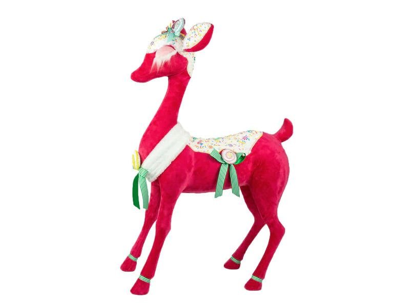 35" Pink Candy Deer - Holiday Warehouse