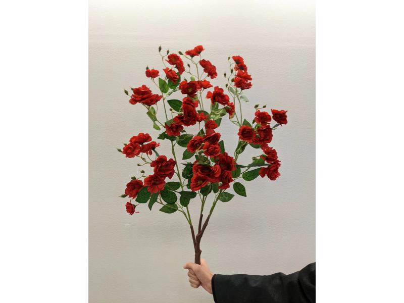 35" Red Climbing Rose Tree Branch (10pcs) - Holiday Warehouse