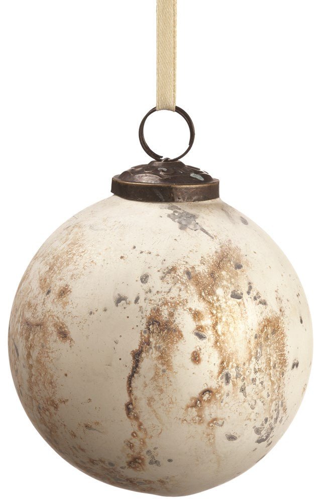 4" Antique Bronze Glass Ball Ornament - Holiday Warehouse
