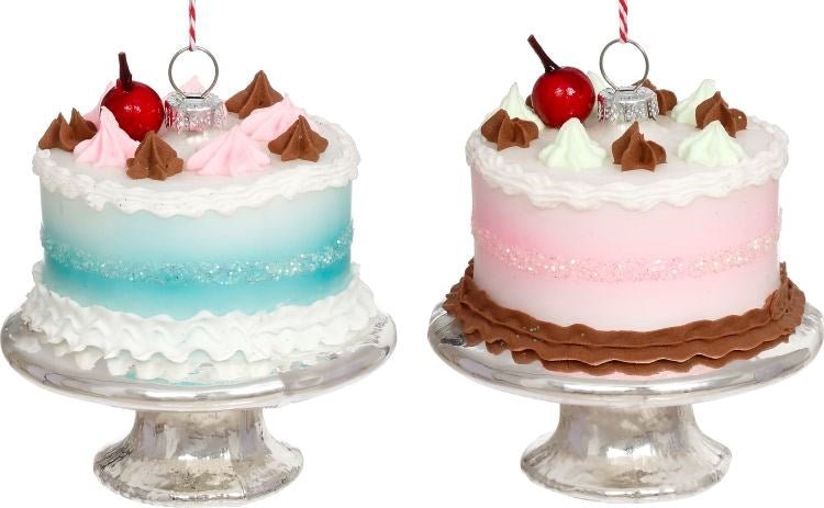 4" Birthday Cake Ornament - Holiday Warehouse