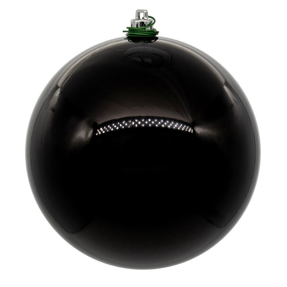 4" Black Vintage Pearl Finish Ball 6pc - Holiday Warehouse