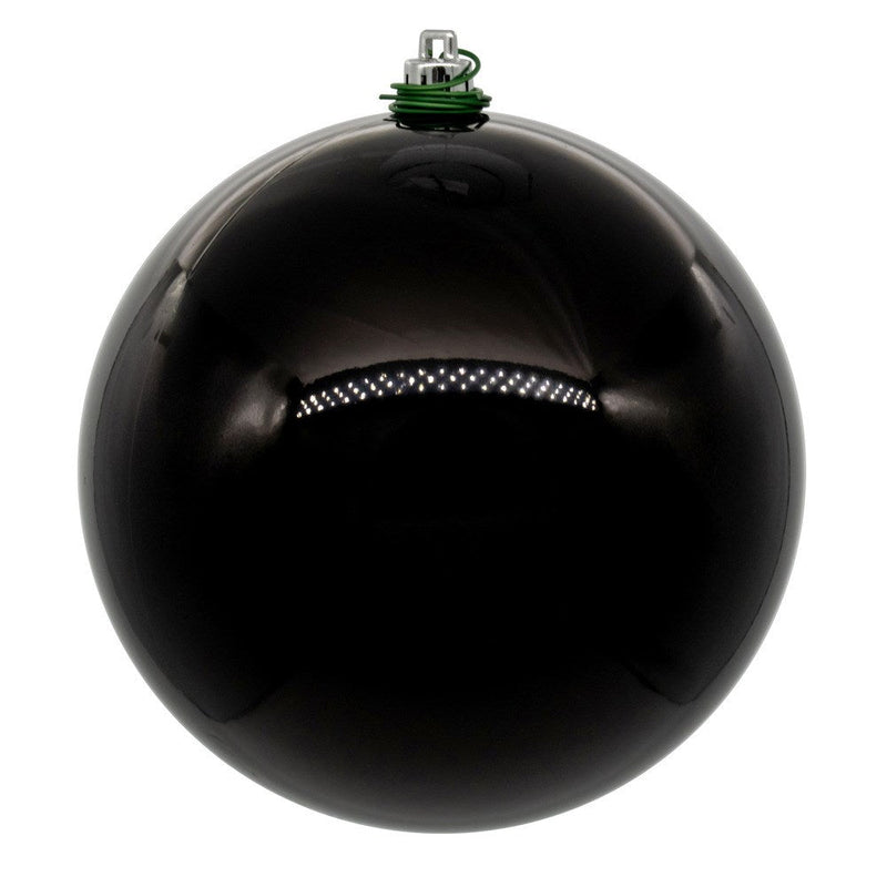 4" Black Vintage Pearl Finish Ball 6pc - Holiday Warehouse