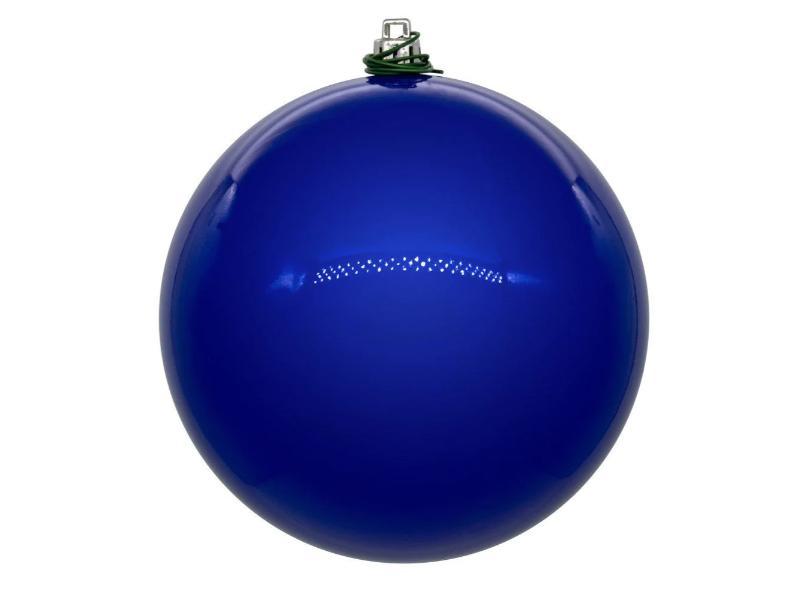 4" Cobalt Blue Vintage Pearl Ball Ornament 6pc - Holiday Warehouse