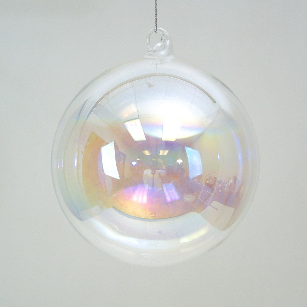 4" Iridescent Bubble Ball Ornament 4pc - Holiday Warehouse