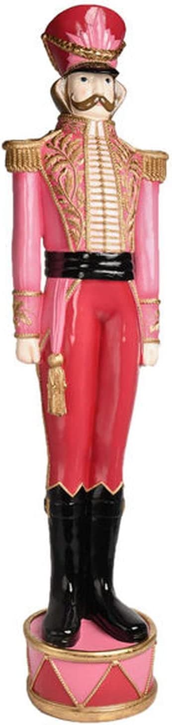 4' Pink and Gold Nutcracker on Drum - Holiday Warehouse