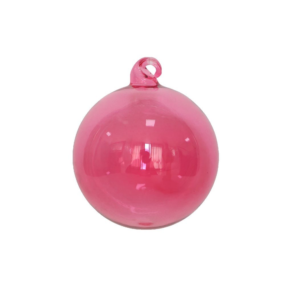 4" Rhubarb Crystalline Glass Ornament 6pc - Holiday Warehouse