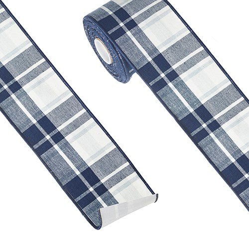 4" X 10 Yds Plaid Wired Ribbon - Holiday Warehouse