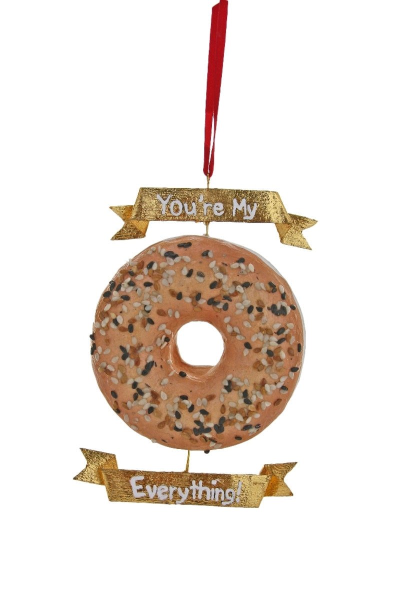 4" You're My Everything Bagel Ornament - Holiday Warehouse