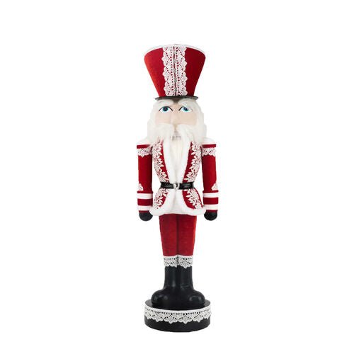 40" Red/Lace Nutcracker - Holiday Warehouse