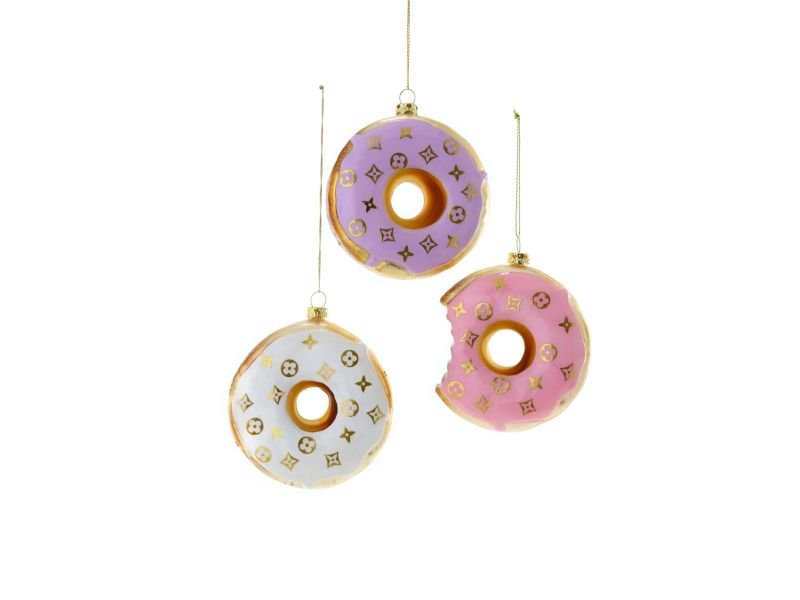 4.25" Fashion House Donut Ornament - Holiday Warehouse