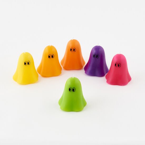 4.25" Halloween Ghost Candle Set of 6 - Holiday Warehouse