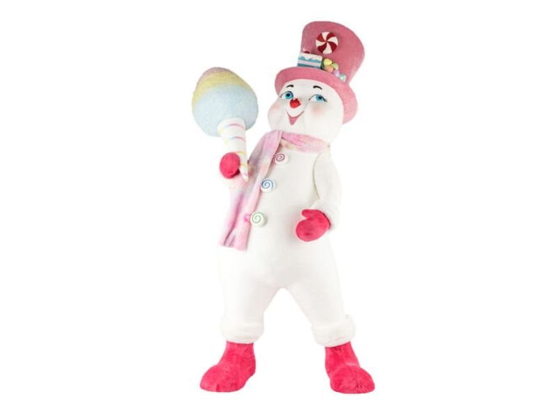 44" Candy Snowman w/Cotton Candy - Holiday Warehouse