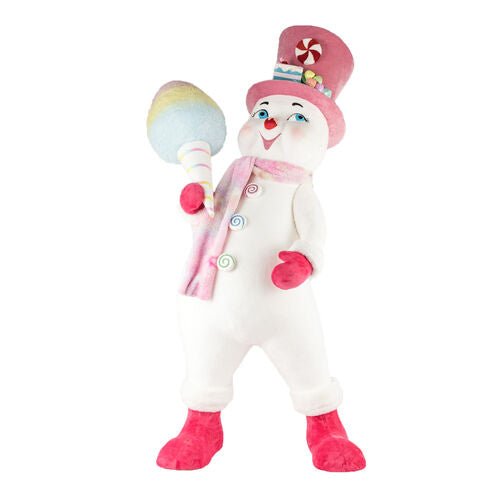 44" Candy Snowman w/Cotton Candy - Holiday Warehouse