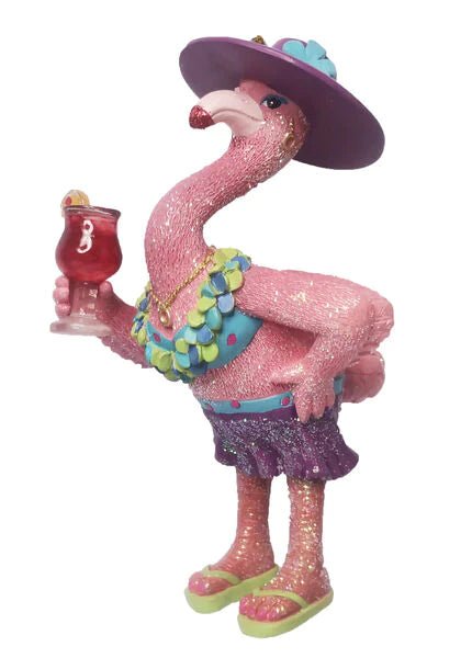 4.5" Holiday Flamingo Ornament - Holiday Warehouse