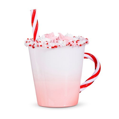 4.5" Pink Hot Chocolate Ornament - Holiday Warehouse