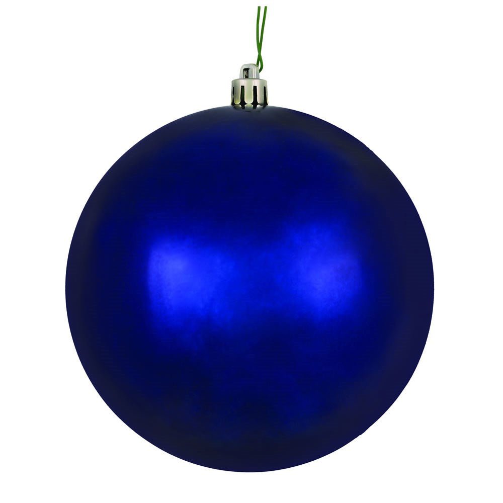 4.75" Midnight Blue Shiny Ball Ornament 4pc - Holiday Warehouse