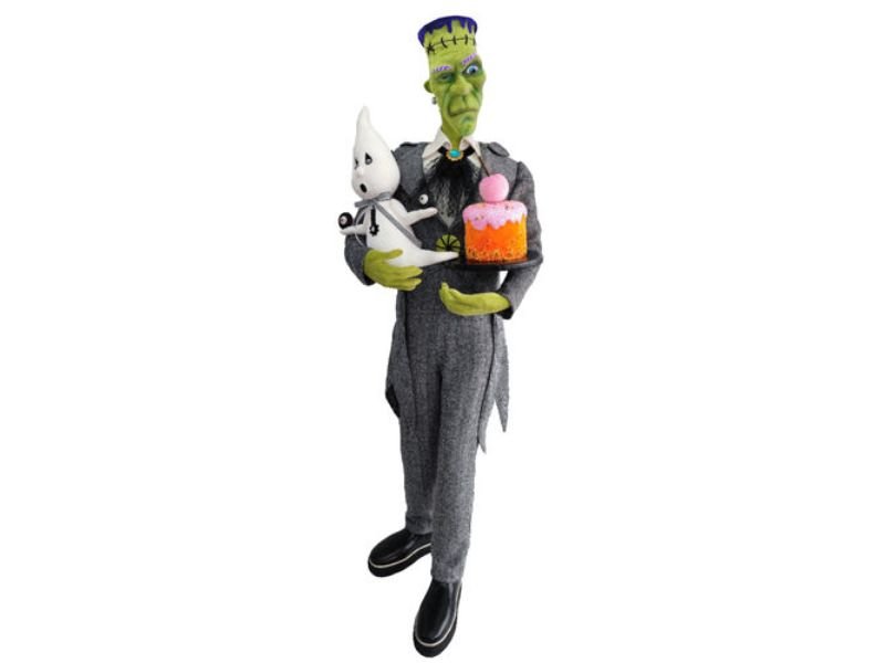 5 FT Green Monster Groom w/Ghost - Holiday Warehouse