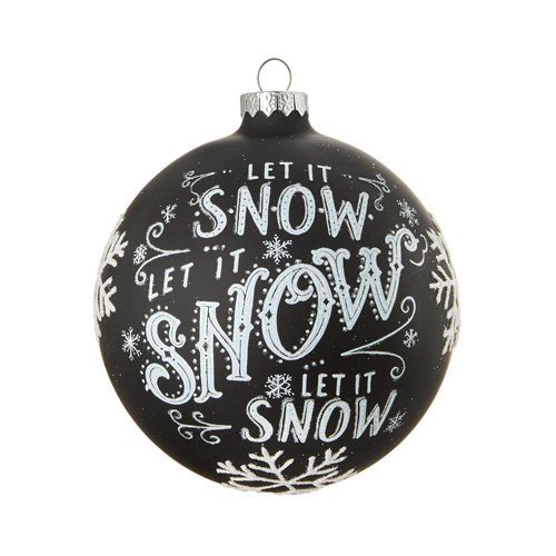 5" Let it Snow Ball Ornament - Holiday Warehouse