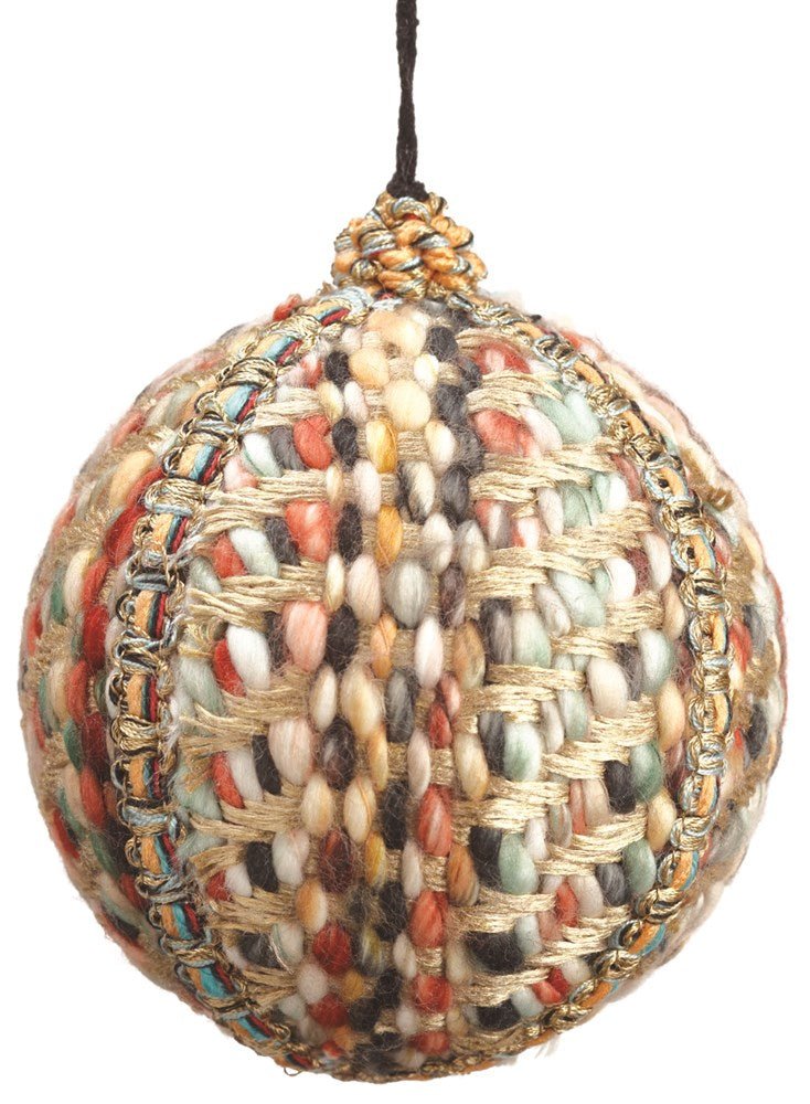 5" Mixed Yarn Ball Ornament - Holiday Warehouse