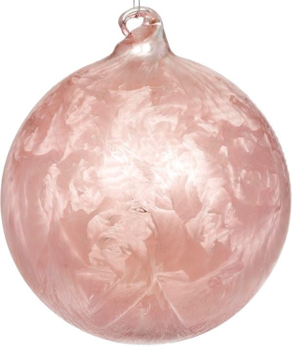 5" Pink Frosted Ball Ornament - Holiday Warehouse