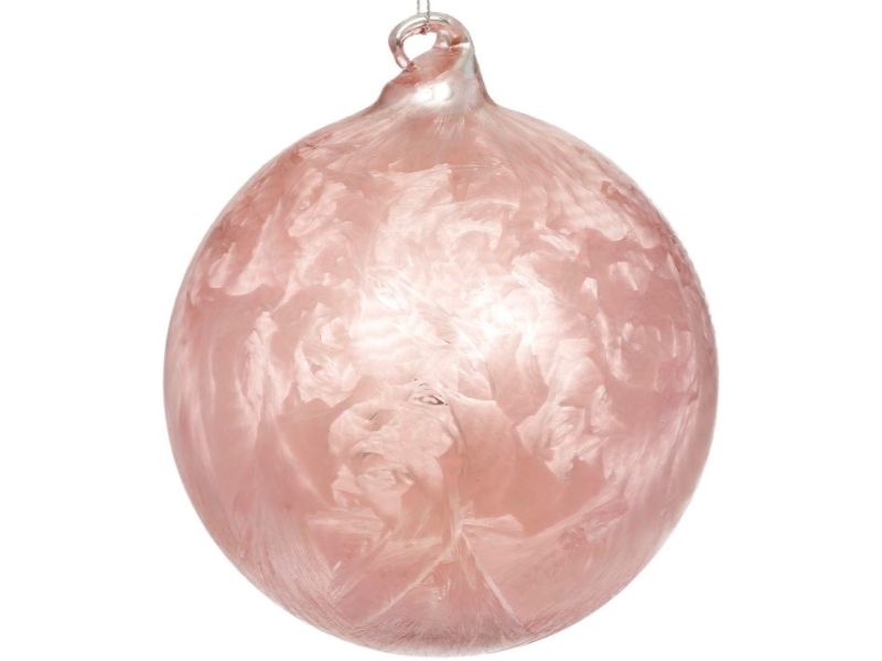 5" Pink Frosted Ball Ornament - Holiday Warehouse
