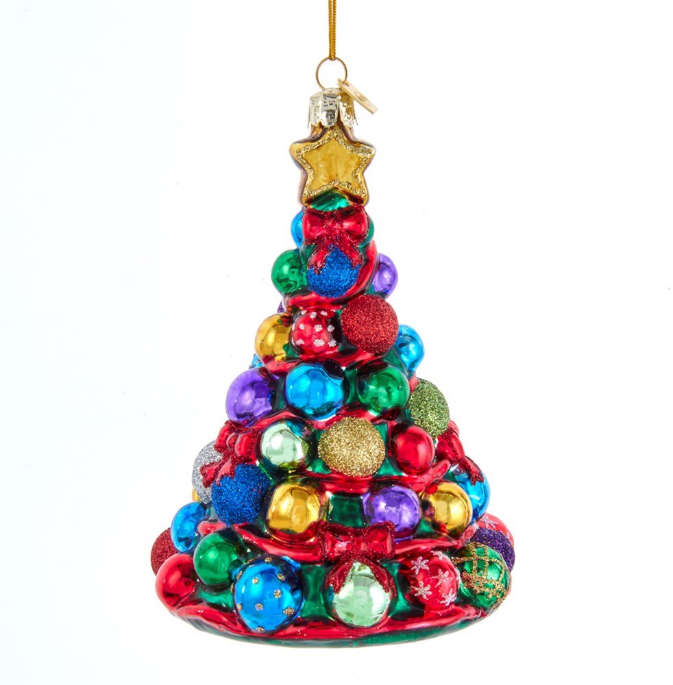 5.25" Noble Gems™ Glass Christmas Ball Tree Ornament - Holiday Warehouse