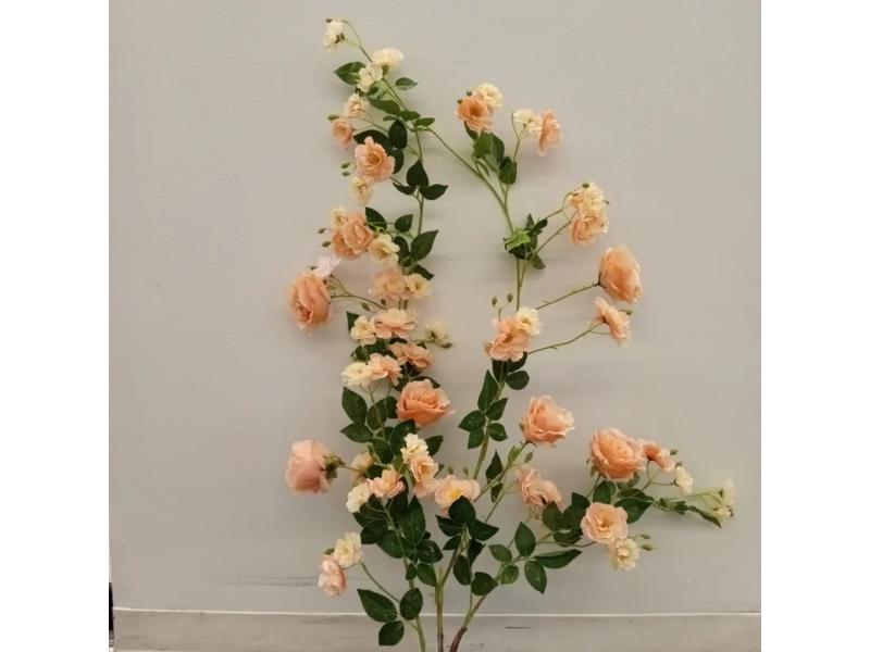 54" Champagne Weeping Tea Rose Tree Branch (10pcs) - Holiday Warehouse