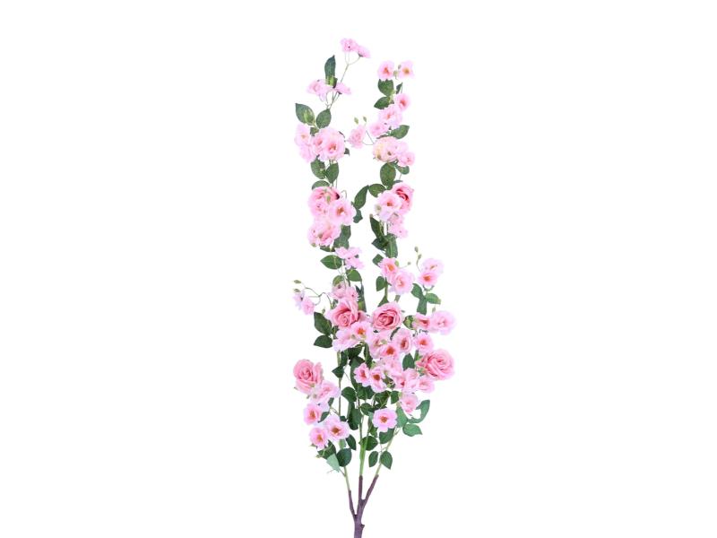 54" Hot Pink Weeping Tea Rose Tree Branch (10pcs) - Holiday Warehouse