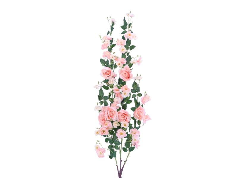 54" Pink Weeping Tea Rose Tree Branch (10pcs) - Holiday Warehouse
