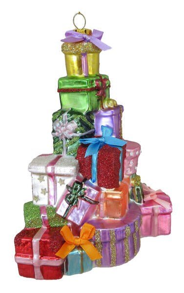 5.5" Stacked Presents Tree Ornament - Holiday Warehouse