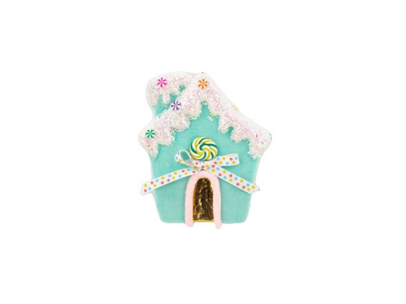 6" Blue Candy House Ornament Set of 4 - Holiday Warehouse