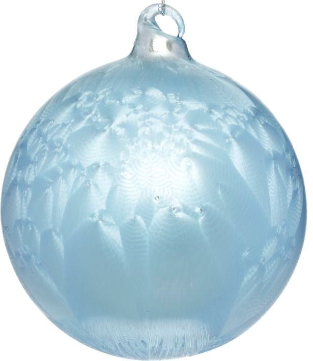 6" Blue Frosted Ball Ornament - Holiday Warehouse