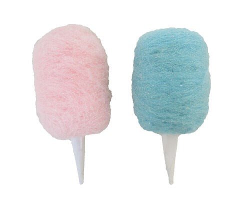 6" Blue & Pink Cotton Candy Ornaments - Holiday Warehouse