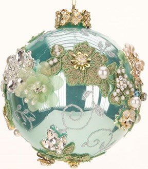 6" Green Shiny King's Jewel Ball Ornament - Holiday Warehouse